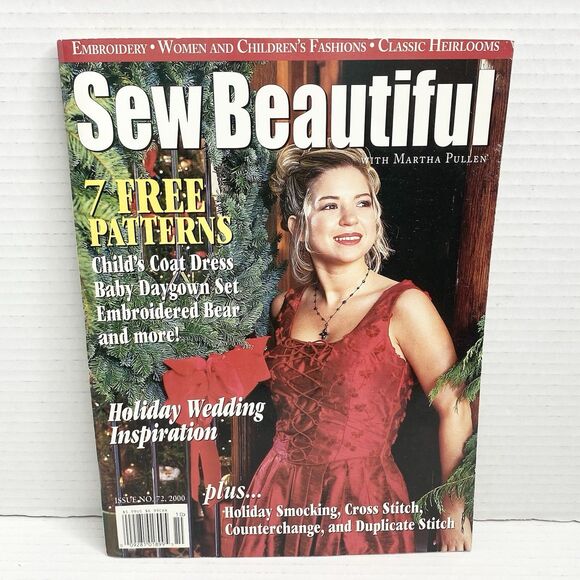 Vintage 2000 Sew Beautiful Magazine Martha Pullen #72 with Uncut Patterns Insert - Picture 1 of 5